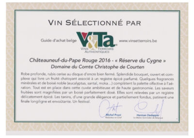 2016 Réserve du Cygne sélectionné par vins-et-terroirs-authentiques