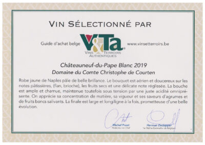 2019 Châteauneuf-du-Pape Domaine du Comte Blanc vins-et-terroirs-authentiques