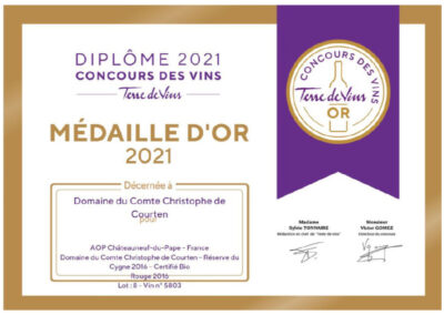 Gold Medal Réserve du Cygne 2016 concours des vins Terre de vins